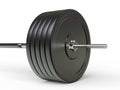 Olympic barbell weight plates closeup shot