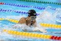 Olympic champion Madeline Dirado of United States swims the Women`s 200m Individual Medley Heat 3 of Rio 2016 Olympic Games Royalty Free Stock Photo