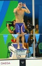 Olympic champion Michael Phelps of United States before the Men's 4x100m medley relay of the Rio 2016 Olympic Games