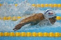 Olympic champion Michael Phelps of United States swims the Men`s 200m butterfly Heat 3 of Rio 2016 Olympic Games Royalty Free Stock Photo