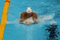 Olympic champion Ryan Lochte of United States competes at the Men's 200m individual medley relay of the Rio 2016 Olympics Royalty Free Stock Photo