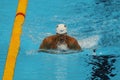 Olympic champion Ryan Lochte of United States competes at the Men's 200m individual medley relay of the Rio 2016 Olympics Royalty Free Stock Photo