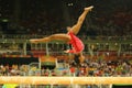 Olympic champion Simone Biles of United States competes at the final on the balance beam women`s artistic gymnastics at Rio 2016 Royalty Free Stock Photo