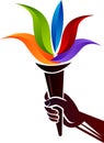 Olympic colorful flames logo