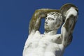 Olympic Discus Thrower Old Marble Statue Royalty Free Stock Photo