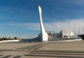 The Olympic Flame Bowl and the Fisht Football Stadium in the Olympic Park in the city of Sochi, Russia -31 March 2019 Royalty Free Stock Photo