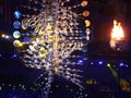 The Olympic flame burns in the Maracana Olympic stadium during the opening ceremony of Rio 2016 Summer Olympic Games Royalty Free Stock Photo