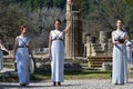 Olympic Flame handover ceremony for the Tokyo 2020 Summer Olympic Games at the Ancient Olympia