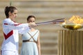 Olympic Flame handover ceremony for the Tokyo 2020 Summer Olympic Games Royalty Free Stock Photo