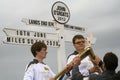 Olympic Flame and torches 2012, John O'Groats Royalty Free Stock Photo