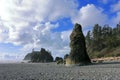 Olympic National Park, Washington State, Seastacks at Ruby Beach on the West Coast, Pacific Northwest, USA Royalty Free Stock Photo