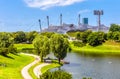 Olympic Park in summer, Munich, Germany, Europe Royalty Free Stock Photo