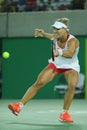 Olympic silver medalist Angelique Kerber of Germany in action during tennis women's singles final