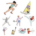 Olympic sport related icon set