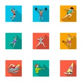 Olympic sports. Winter and summer sports. A set of pictures about athletes.Olympic sports icon in set collection on flat