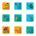 Olympic sports. Winter and summer sports. A set of pictures about athletes.Olympic sports icon in set collection on flat