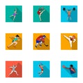 Olympic sports. Winter and summer sports. A set of pictures about athletes.Olympic sports icon in set collection on flat