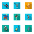 Olympic sports. Winter and summer sports. A set of pictures about athletes.Olympic sports icon in set collection on flat