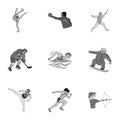 Olympic sports. Winter and summer sports. A set of pictures about athletes.Olympic sports icon in set collection on