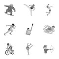 Olympic sports. Winter and summer sports. A set of pictures about athletes.Olympic sports icon in set collection on