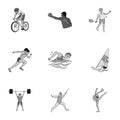 Olympic sports. Winter and summer sports. A set of pictures about athletes.Olympic sports icon in set collection on