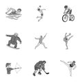 Olympic sports. Winter and summer sports. A set of pictures about athletes.Olympic sports icon in set collection on