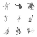 Olympic sports. Winter and summer sports. A set of pictures about athletes.Olympic sports icon in set collection on