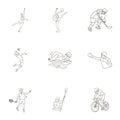 Olympic sports. Winter and summer sports. A set of pictures about athletes.Olympic sports icon in set collection on