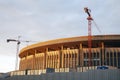 Olympic Stadium building in Moscow under construction