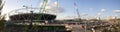 Olympic Stadium Construction Site Panoramic Royalty Free Stock Photo