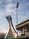 The Olympic Stadium mast and Saputo stadium Royalty Free Stock Photo