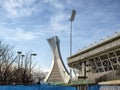 The Olympic Stadium mast and Saputo stadium Royalty Free Stock Photo