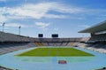 Olympic stadium of Montjuic (Barcelona) empty Royalty Free Stock Photo