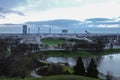 Olympic stadium in Olympia park. Munich, Germany. Royalty Free Stock Photo