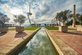 Olympic stadium and village at Barcelona during Olympic Games 1992