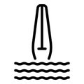 Olympic swimming dancer icon, outline style