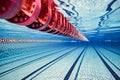 Olympic Swimming pool under water background Royalty Free Stock Photo