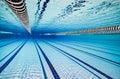 Olympic Swimming pool under water background Royalty Free Stock Photo