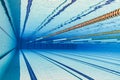 Olympic Swimming pool under water background Royalty Free Stock Photo