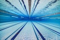 Olympic Swimming pool under water background Royalty Free Stock Photo