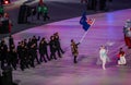 Olympic team New Zealand marched into the PyeongChang 2018 Olympics opening ceremony at Olympic Stadium in PyeongChang