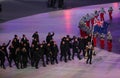 Olympic team New Zealand marched into the PyeongChang 2018 Olympics opening ceremony at Olympic Stadium in PyeongChang