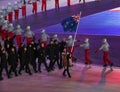 Olympic team New Zealand marched into the PyeongChang 2018 Olympics opening ceremony at Olympic Stadium in PyeongChang