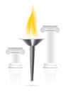 Olympic torch with flame Royalty Free Stock Photo