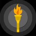 Olympic torch flame icon Royalty Free Stock Photo