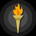 Olympic torch flame icon Royalty Free Stock Photo
