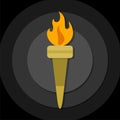 Olympic torch flame icon Royalty Free Stock Photo