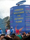 Olympic Torch in London. Royalty Free Stock Photo