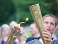 Olympic Torch Relay Bakewell Royalty Free Stock Photo