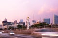 Olympic Torch Tower and Midtown skyline in Atlanta Royalty Free Stock Photo